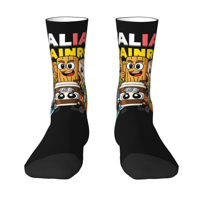 Dress Sock Men - Özel İtalyan Brainrot Desenli Çoraplar Erkek