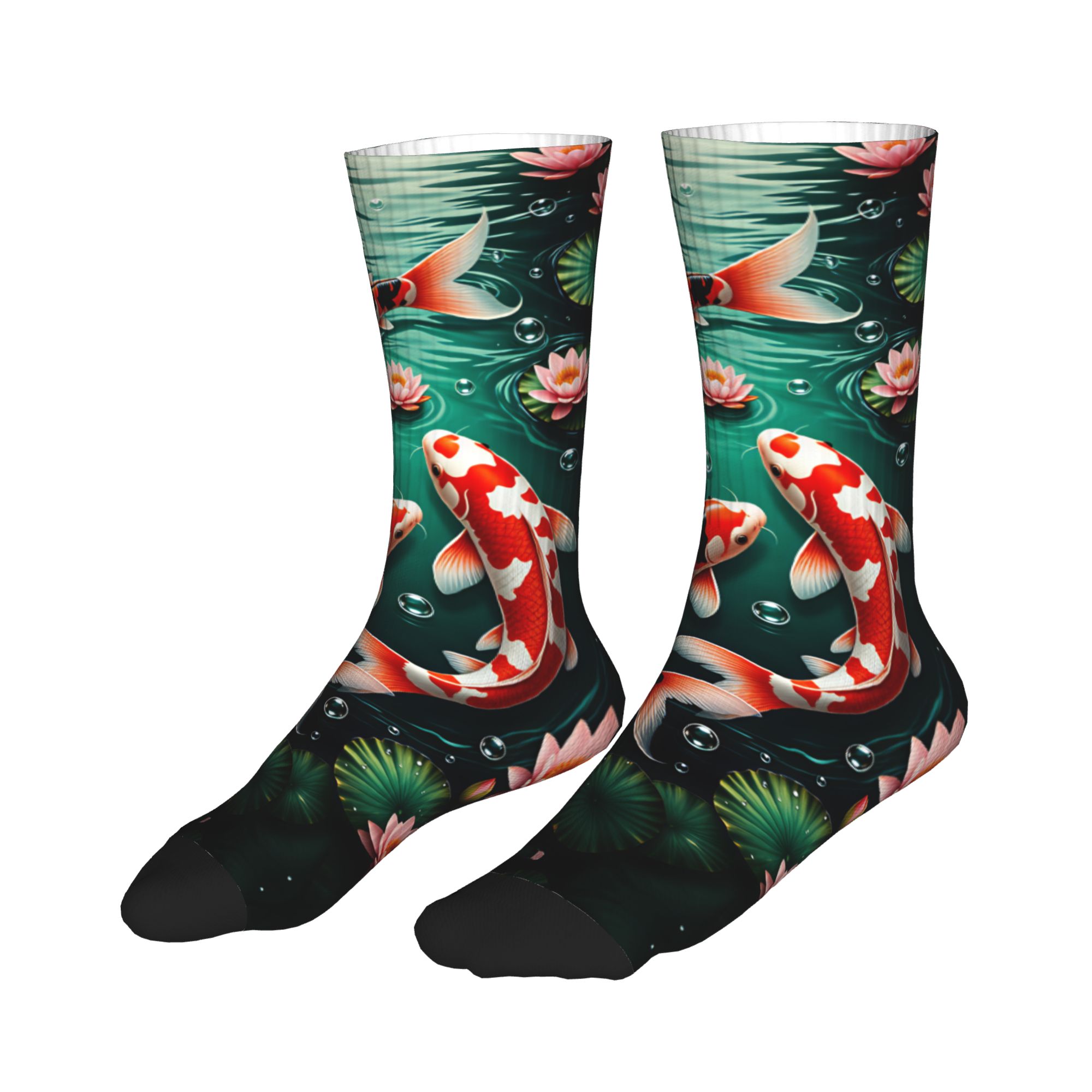 Üç Koi Lotus Koyu Gölet Feng S - Dress Sock Men incelemesi ve fiyatı